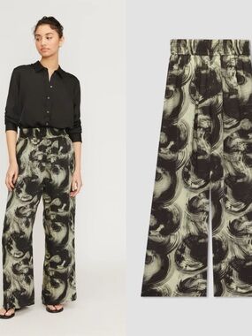 Everlane Wide Leg Satin Pull-on Pant